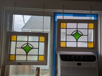 Stained Glass Windows (2 piece set)