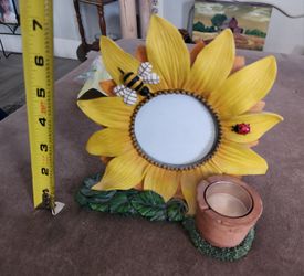Sunflower Photo Frame with Candle Holder