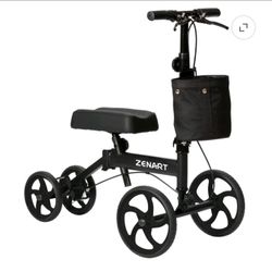 ZENART Economy Knee Scooter Foldable Walker for Foot Surgery Adult Crutch Alternative