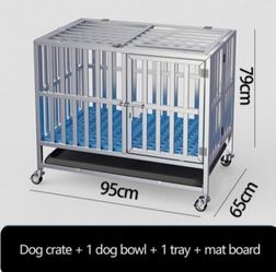 STAINLESS STEEL DOG CRATE