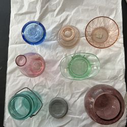 Depression Glass And Ball Jar