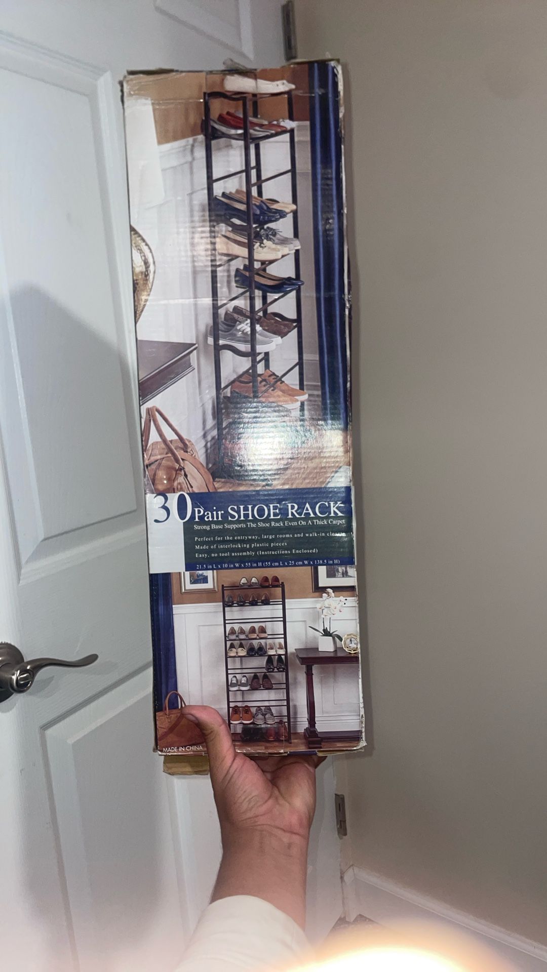 New 30-Pair Shoe Rack Organizer (Unbuilt, In Box)