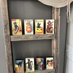 Halloween Vintage Handmade Autumn Fall Wood Table Decor 