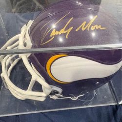 Randy Moss Signed Helmet And Authentic