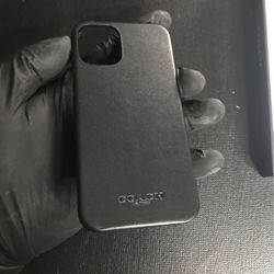 Coach - Leather Slim Protective Case for iPhone 12 Mini (5.4”) - Black
