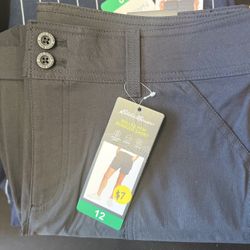 Rolled Hem Bermuda Shorts 