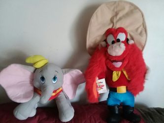 Yosemite sam and Dumbo plush dolls