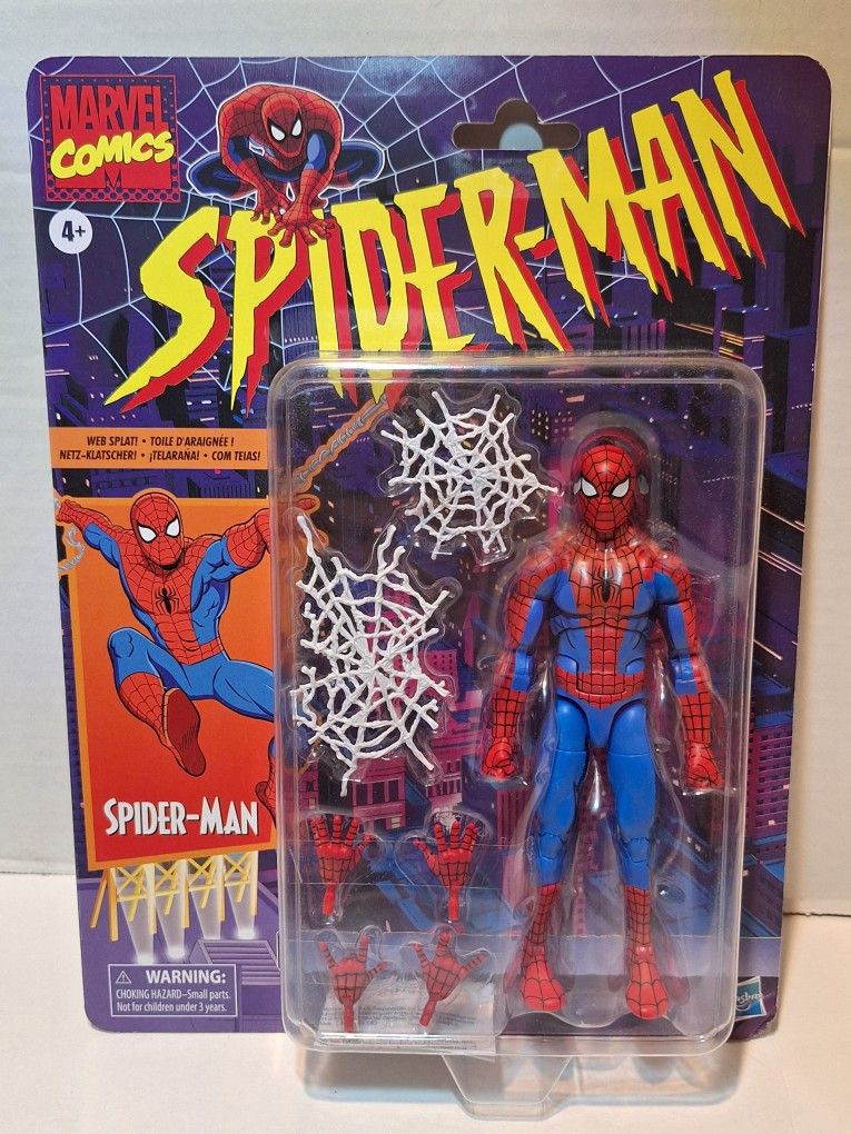 Marvel Legends Retro Card Spiderman Figure Walmart Exclusive