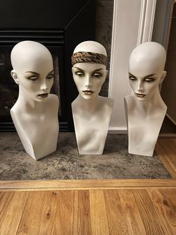 Vintage Salon Mannequin Heads Display 