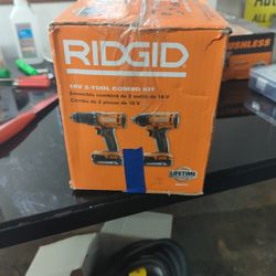 Drill Rigid Brand New Never Used 18 V 2 Tool Kit 