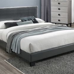 New Gray Queen Bed Only 