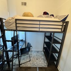 Metal Twin size Loft bed 