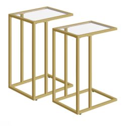 Glass End Tables (2) $40