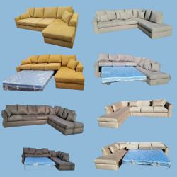 Brand NEW SECTIONAL COUCHES Sofas CHAISE Lounge WITH SLEEPER 