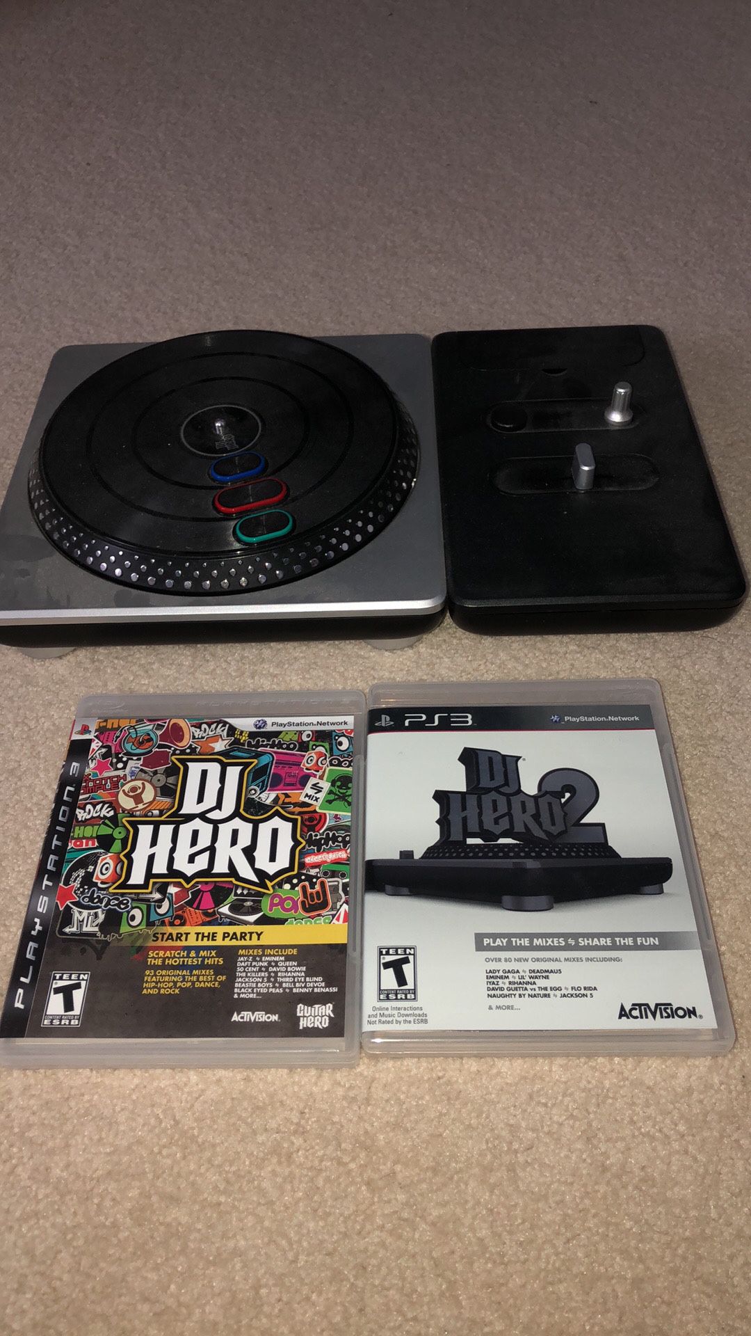 DJ Hero 1 & 2 with Turntable