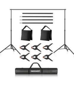 NEW Neewer Photo Studio Backdrop Support System, 10ft/3m Wide 6.6ft/2m High Adjustable Background Stand

