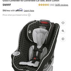 Graco Contender 65 Convertible Car Seat Black Carbon used for