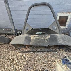 Poison spider front bumper winch plate