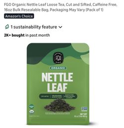 nettle leaf tea 1lb loose leaf NEVER BEEN OPENED