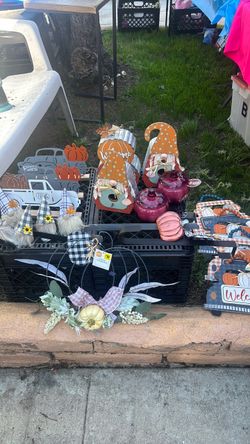 Autumn decorations and candles