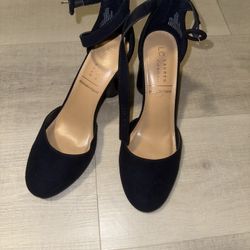 New Lauren Conrad Memory Foam heels size 10 color Navy