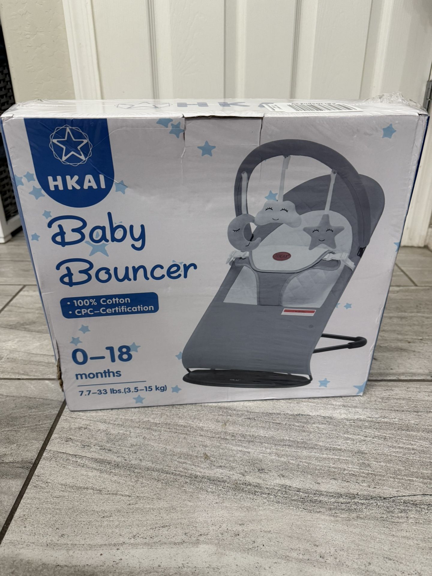 HKAI Gray Baby Bouncer 0-18 months 