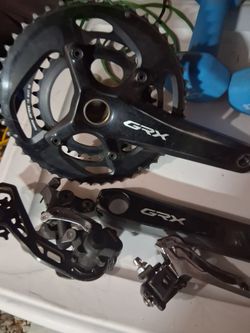 Shimano GRX Crankset with Front and Rear Derailleur
