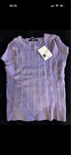 Forever 21 Lavender Knit Short Sleeve Top