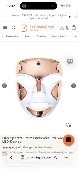 Used DRx SpectraLite™ FaceWare Pro 3-Minute LED Device