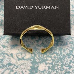  Yellow Gold Crossover Cuff Bracelet 