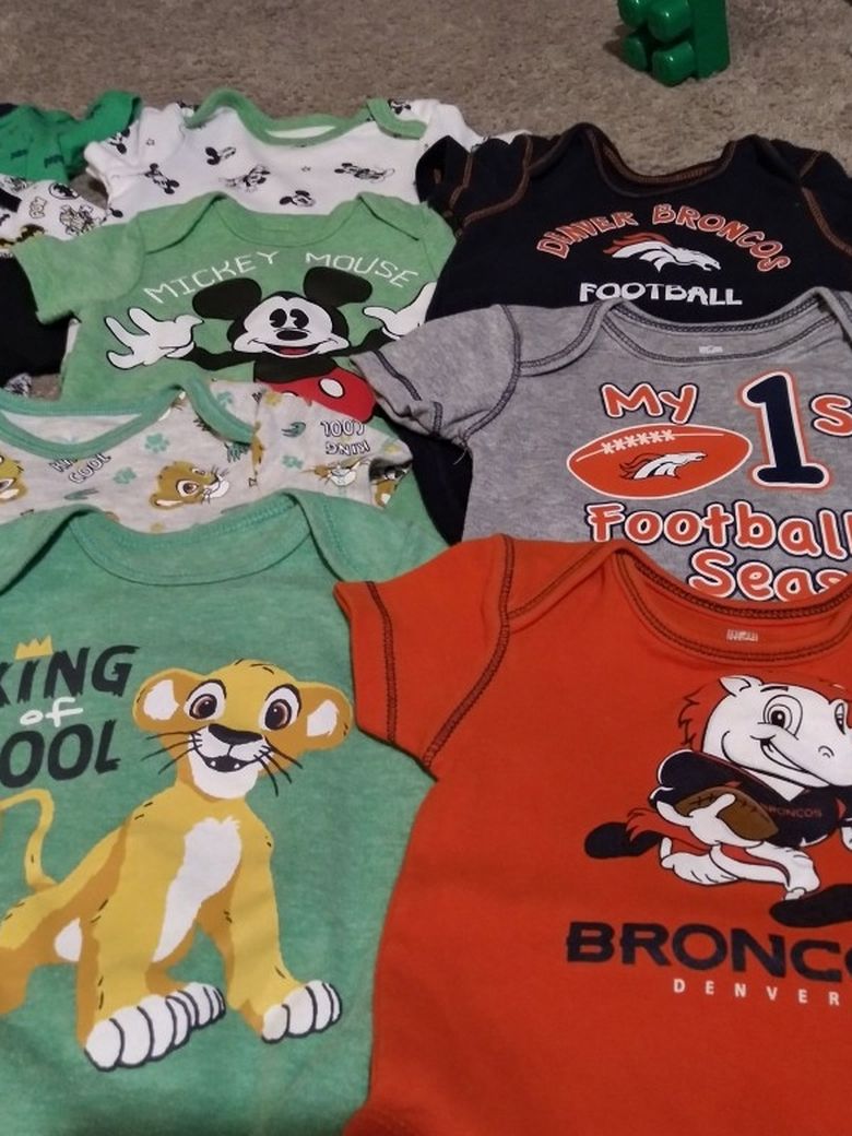 3-6mos Infant Boy Onesies And T-shirts LOT