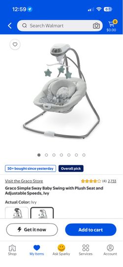 Graco Simple Sway Baby Swing – Ivy – $45