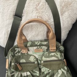 Oilily Green Floral Tote Bag 