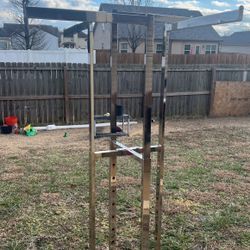 4 arm rolling garment rack- heavy duty