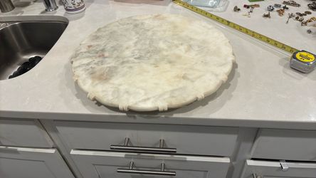 White marble turntable
