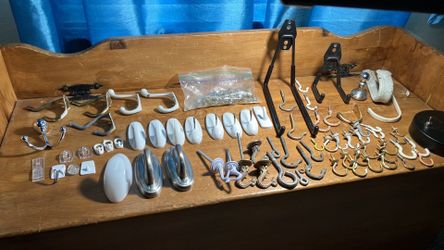 Assorted Wall Hooks and Hardware Lot