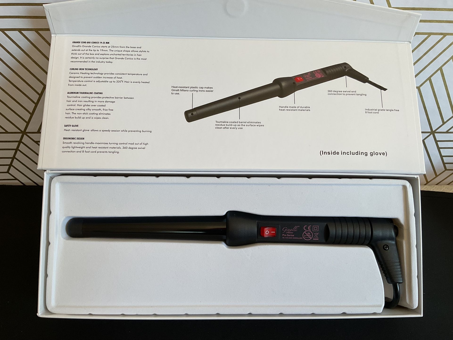 Ginalli Milano Grande Cone Curling Wand