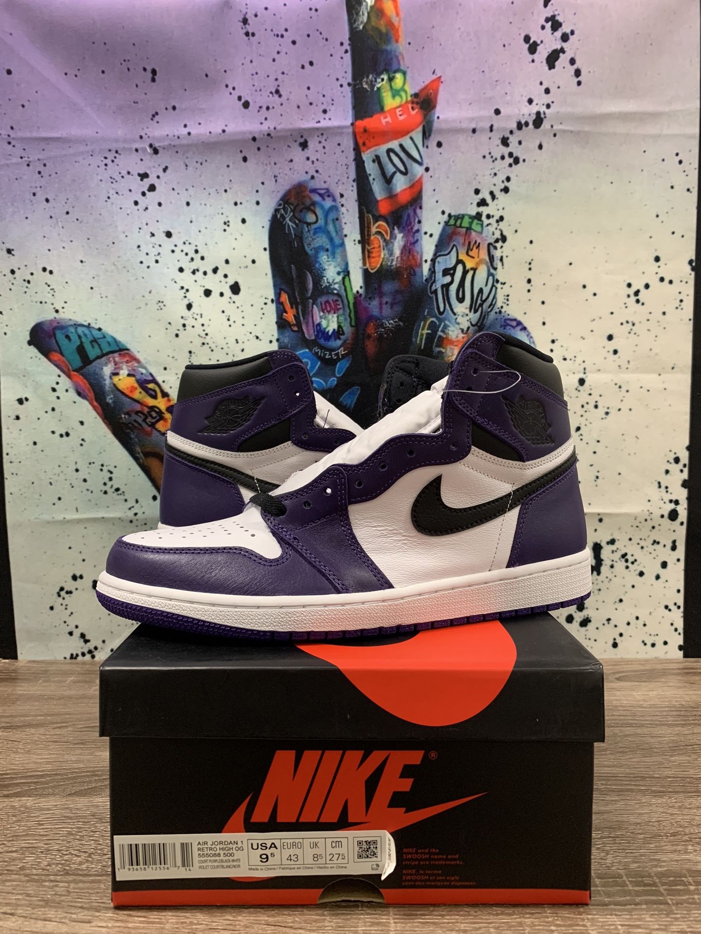 Jordan 1 Court Purple
