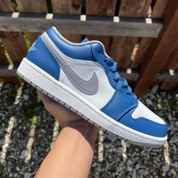 Jordan 1 Low True Blue (Size 5Y, 5.5Y, 6.5Y, 7Y, 9.5, 11)