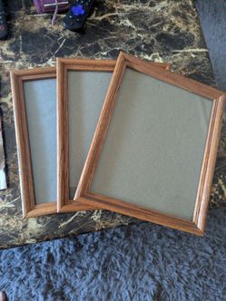 Picture Frames (3) Wood Frames