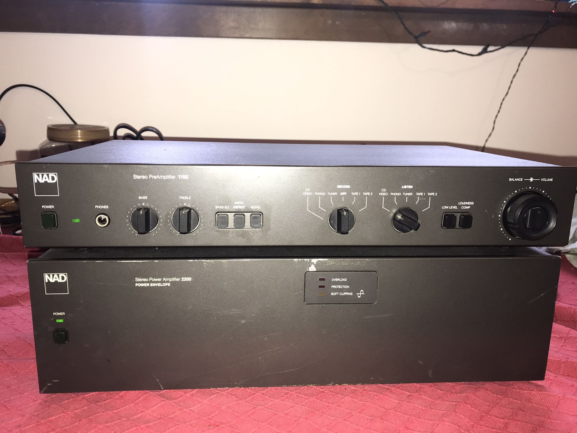 Nad 2200 Stereo Amplifier and Nad 1155 pre-amp