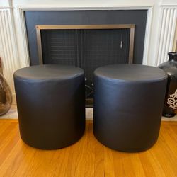 Global Industrial / Interion Antimicrobial Round Ottoman Stools