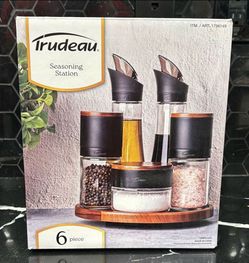 Trudeau Lazy Susan Seasoning Station, 6-piece Set
