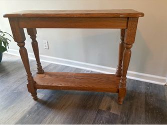 Oak console table