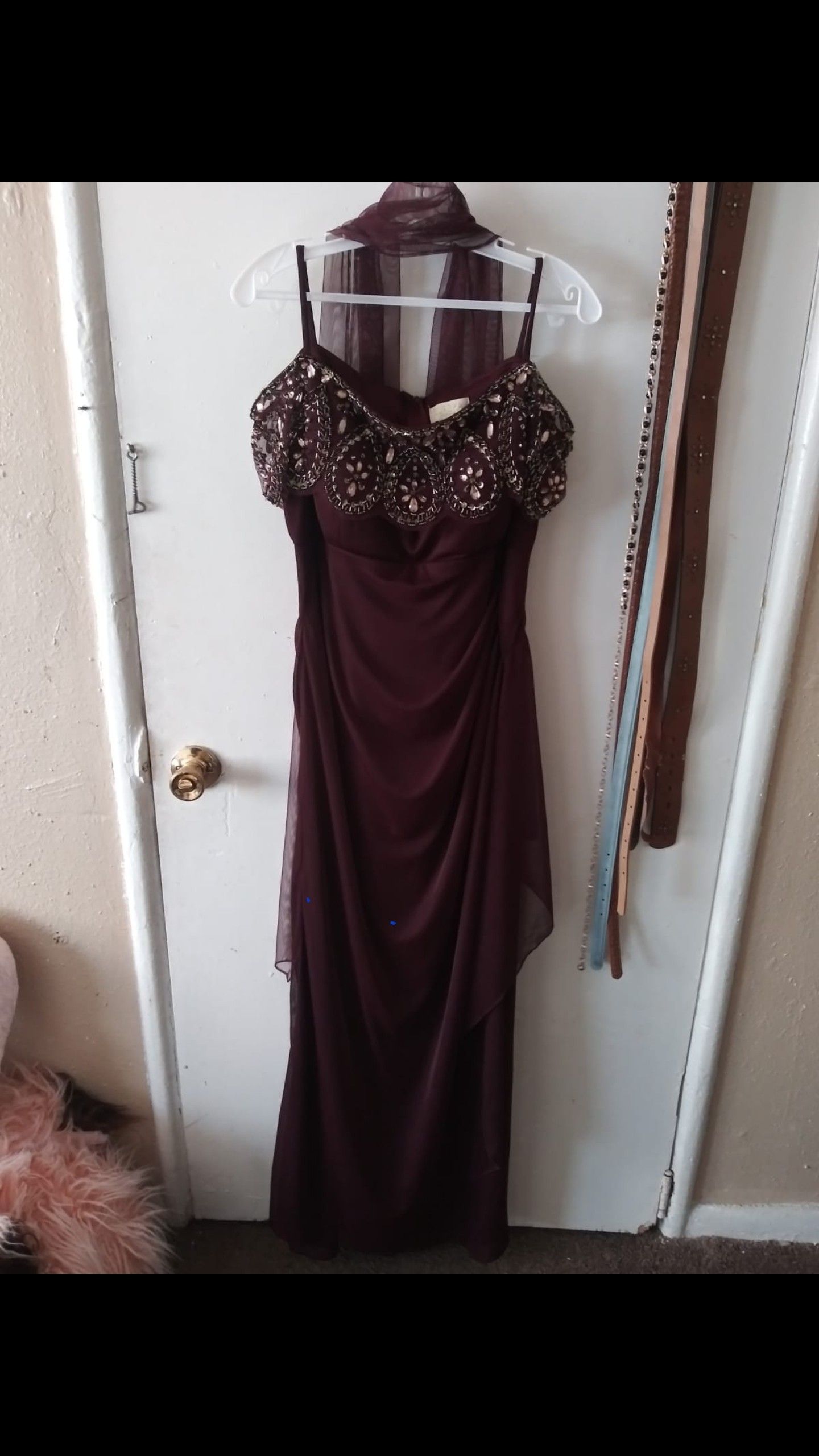Burgundy dress