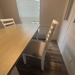 Light Gray Wooden Kitchen Table