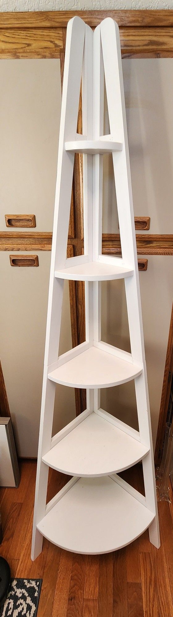 6 Foot Tall 5 Tier Corner Bookshelf
