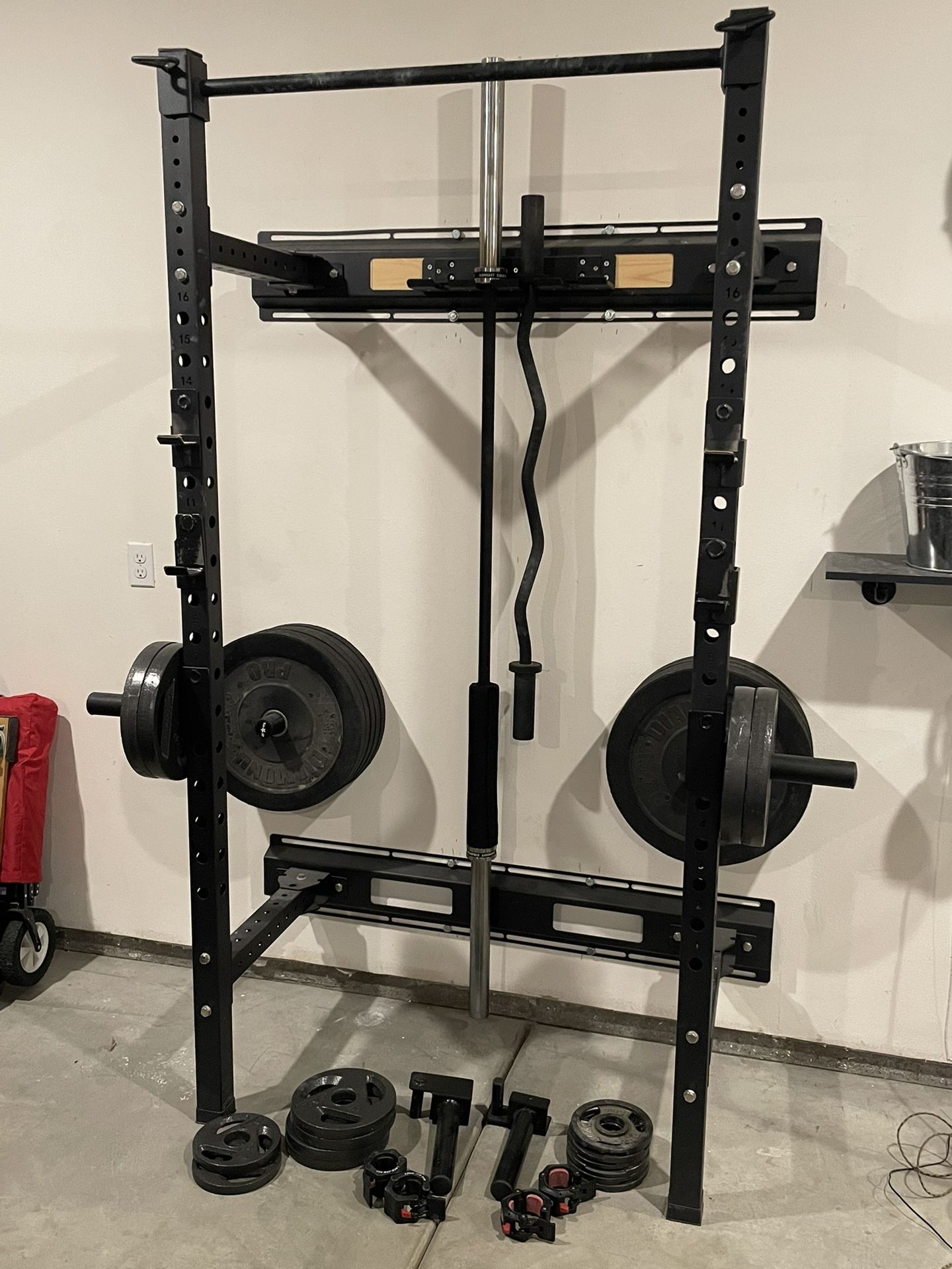 Workout Set( Foldable Wall Squat Rack)