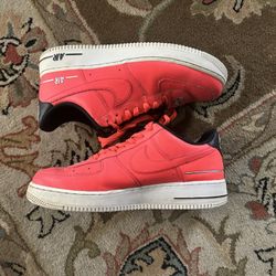 Nike Air Force 1 '07 LV8 Double Air Pack Laser Crimson, Size Men 10.5 