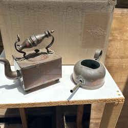 Two Antique Brass Kettles